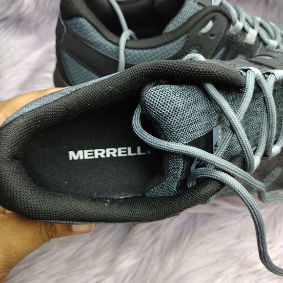 Merrell Nova Black Gray J48831 Trail Running Hiking Shoes Mens Sz 9 Vibram Sole - Picture 7 of 8